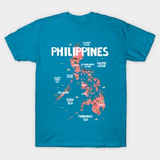 Philippines Illustrated Map T-Shirt